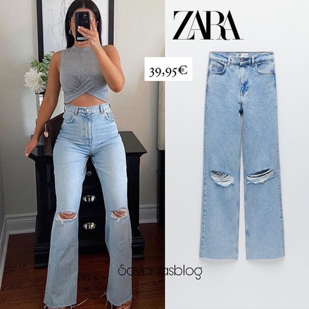 - Zara high waisted blogger jeans